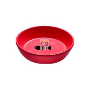 ظرف غذای سرامیکی گربه میو رنگی حنا پت