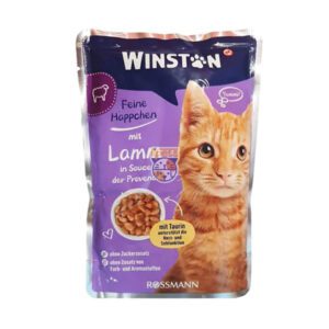 پوچ گربه وینستون بره در سس مخصوص 100گرم