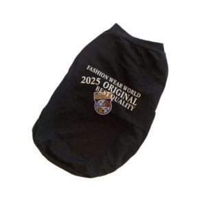 تی شرت سگ و گربه آستین حلقه ای سرمه ای  Fashion wear