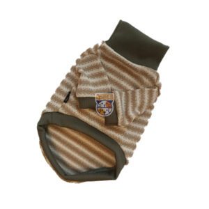 لباس بافت سگ و گربه یقه سه سانتی کرم